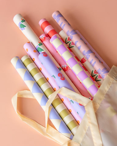 Geschenkpapierrolle „Stripes“ Vanilla + Seaweed / Ole