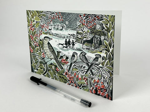 Mini Adventskalender und Weihnachtskarte „Holly Hedge“ / Angela Harding