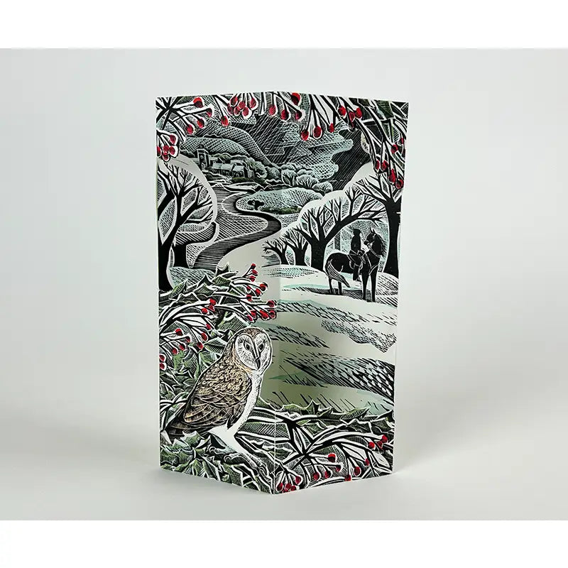 Weihnachskarte "Owl Flight" / Angela Harding