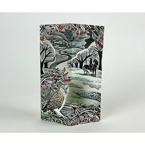 Weihnachskarte "Owl Flight" / Angela Harding