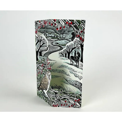 Weihnachskarte "Owl Flight" / Angela Harding