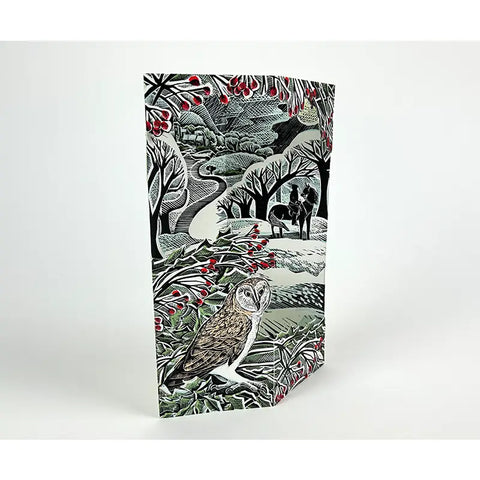 Weihnachskarte "Owl Flight" / Angela Harding
