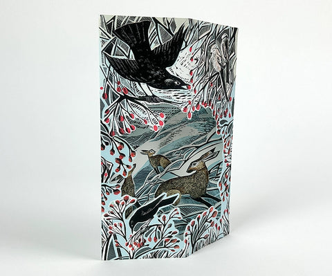Weihnachskarte "Hares In Conversation" / Angela Harding