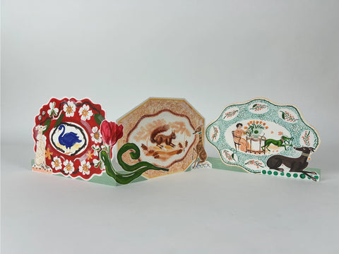 Concertina Karte "Romantic Platter" / Pollyfern