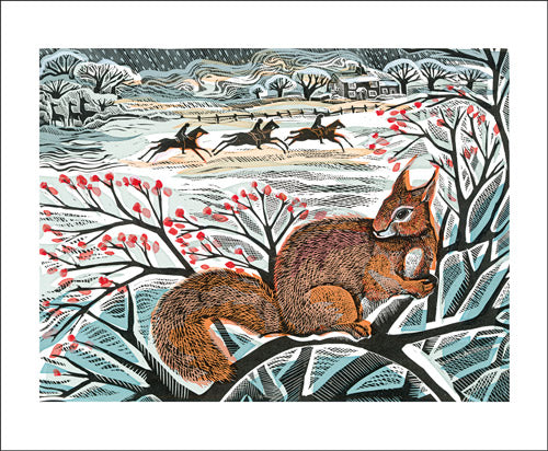 Weihnachtskarte "A Winter‘s Tail" / Angela Harding