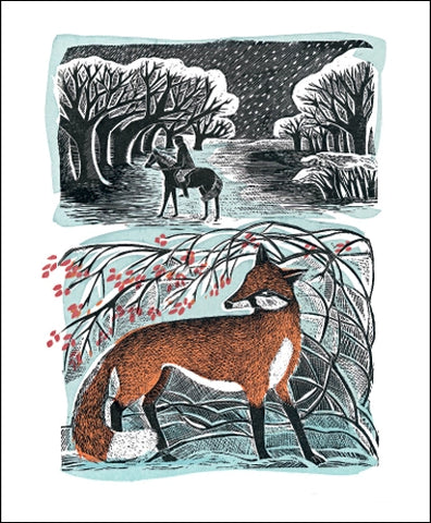 Weihnachtskarte "Stopping by Woods" / Angela Harding
