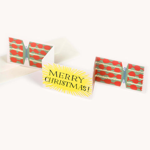 Grußkarte "Merry Christmas Cracker" rosa / Hadley