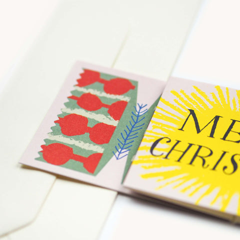 Grußkarte "Merry Christmas Cracker" rosa / Hadley