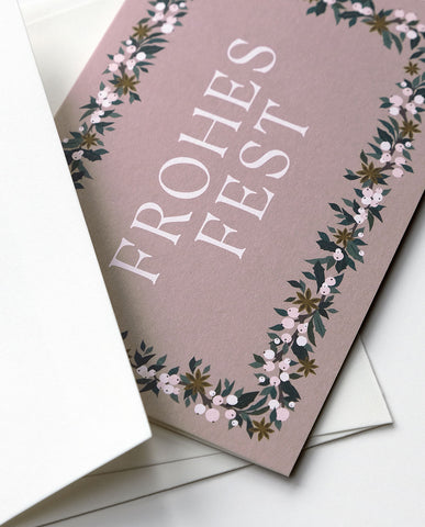 Weihnachtskarte "Schneeebeeren" / Haferkorn & Sauerbrey