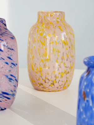 Vase "Splash Vase Round" Gelb & Rosa / HAY