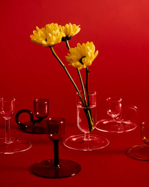 Kerzenständer "Tiny Candleholder Curved" yellow / Hay