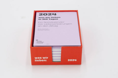 Notizkalender "Was wir lieben: in 365 Tagen" 2024 / Verlag Hermann Schmidt