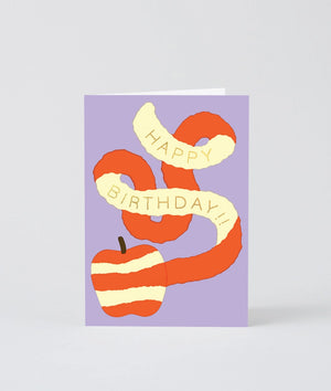 Grußkarte „Happy Birthday Apple“ / Wrap