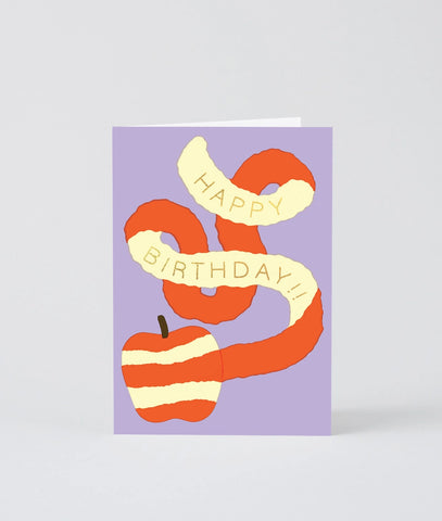 Grußkarte „Happy Birthday Apple“ / Wrap