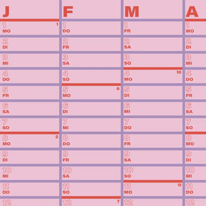2024 Wandkalender "Rosarot" A1 / Jan Kruse