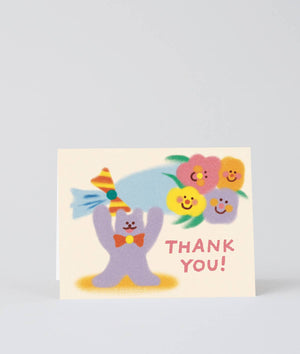 Dankeskarte „Thank You Cat & Flowers“ Kids / Wrap