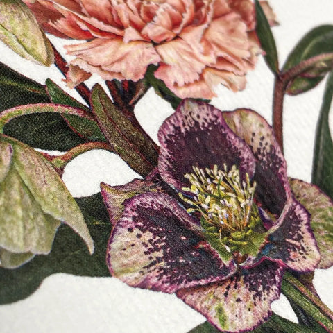 Grußkarte "Christrosen- und Nelkenstrauß" / Canonbury Press