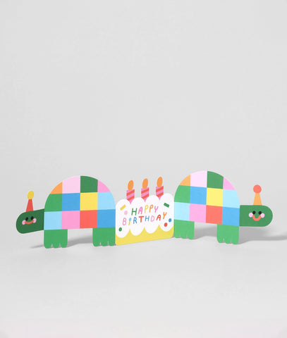 Glückwunschkarte "Birthday Tortoises Fold Out Card" / Wrap Kids
