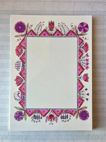 Briefpapier-Set "Folk Frame"