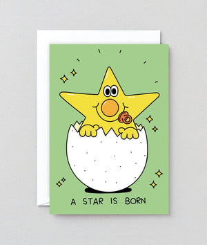 Geburtskarte "A Star Is Born" / Wrap