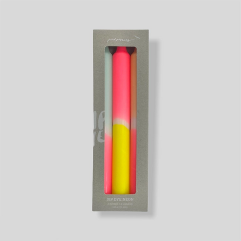Dip Dye Stabkerzen-Set "Sunshine Club" / Pink Stories