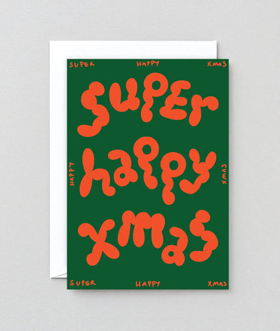 Weihnachtskarte "Super Happy Xmas" / Wrap