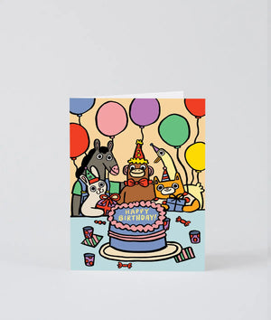 Glückwunschkarte "Happy Birthday Party‘ Kids"/ Wrap