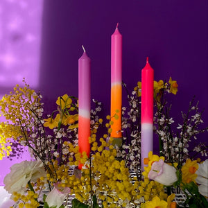 Dip Dye Stabkerzen-Set "Sweet Bumblebee" / Pink Stories
