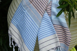 Hamamtuch aus Bio Baumwolle "Sud Waves" / Karawan Authentic