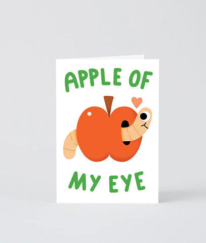 Grußkarte mit Prägung „Apple Of My Eye“ / Wrap