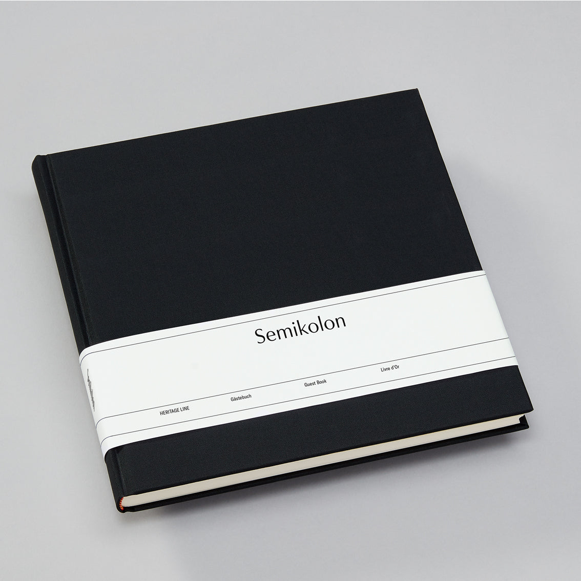 Gästebuch / Kondolenzbuch Schwarz / Semikolon