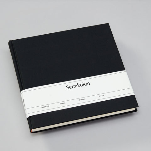 Gästebuch / Kondolenzbuch Schwarz / Semikolon