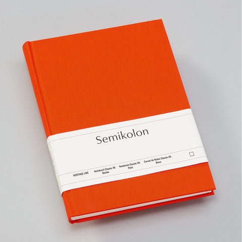 Notebook A5 Orange blanko / Semikolon