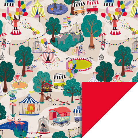 Geschenkpapier Rolle "Circus - Red" / House of Products
