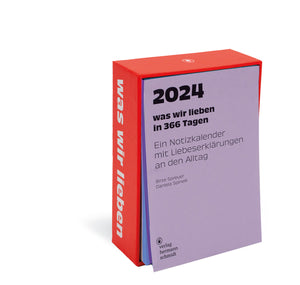 Notizkalender "Was wir lieben: in 365 Tagen" 2024 / Verlag Hermann Schmidt