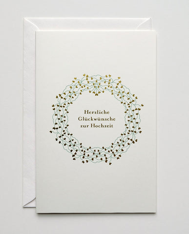 Hochzeitskarte "Goldener Kranz" / Haferkorn & Sauerbrey