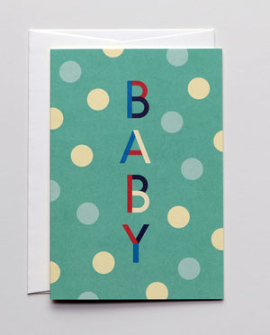 Glückwunschkarte "Lucky Letters Baby" / Haferkorn & Sauerbrey