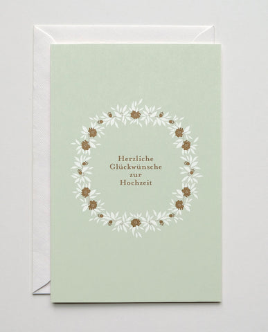 Hochzeitskarte "Goldene Blüten" / Haferkorn & Sauerbrey