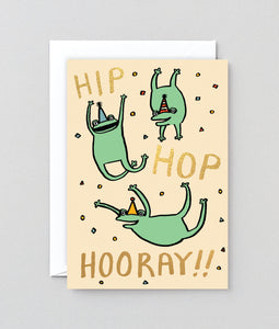 Glückwunschkarte "Hip Hip Hooray"/ Wrap