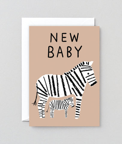 Geburtskarte "New Baby Zebra"/ Wrap