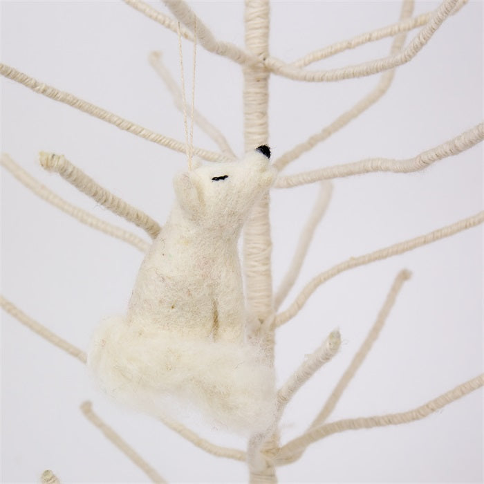 Filzanhänger "Arctic Fox" / Afroart