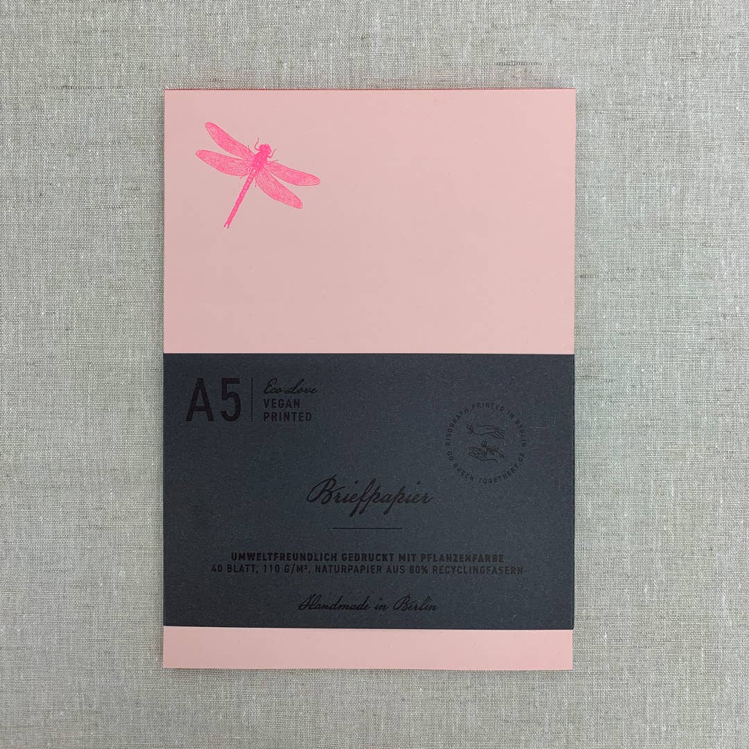 Briefblock A5 "Libelle" Eco Love / Togethery