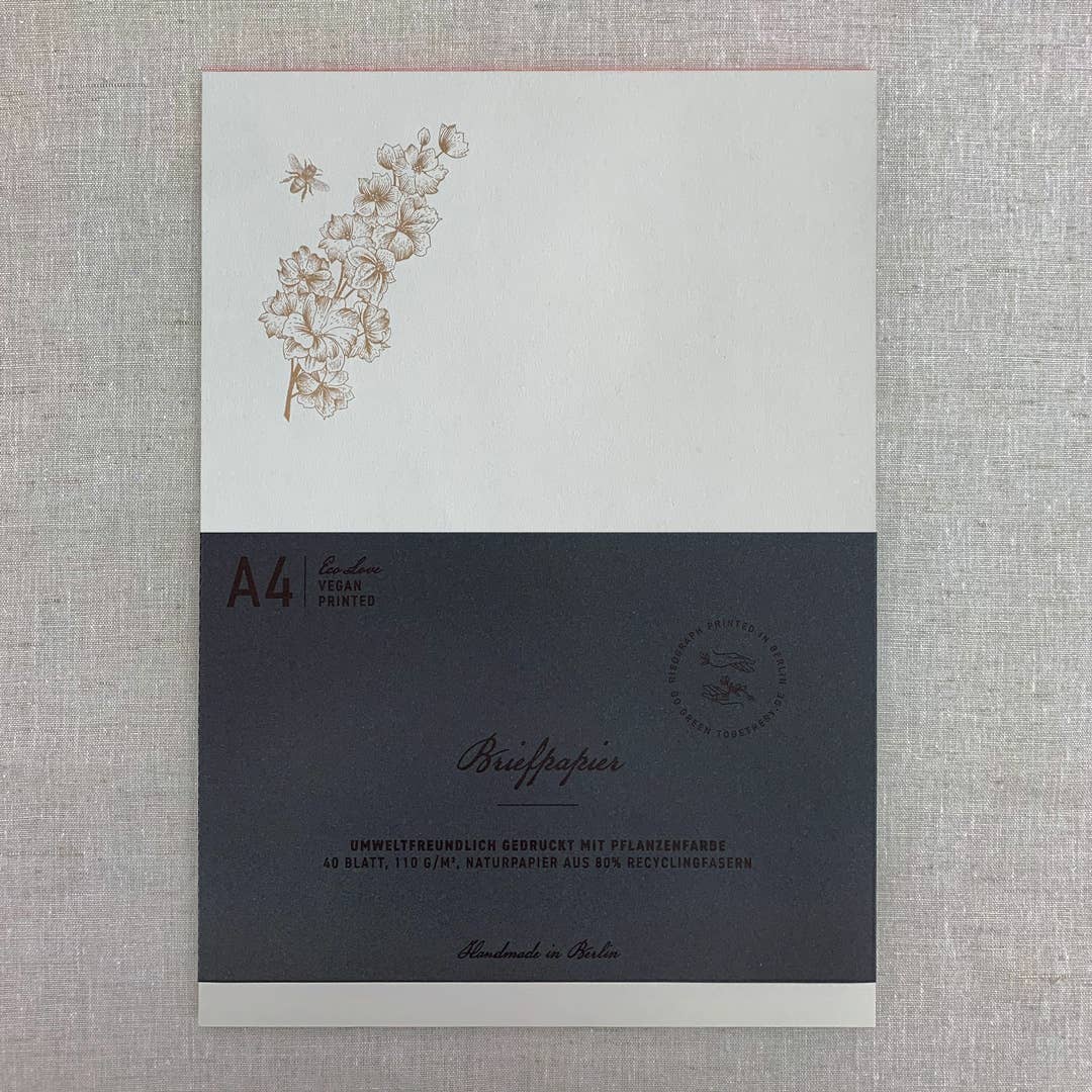 Briefblock A4 "Biene" / Feingeladen Togethery