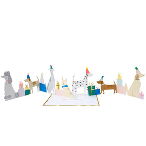 Glückwunschkarte "Dog Party Concertina Card"/ Meri Meri