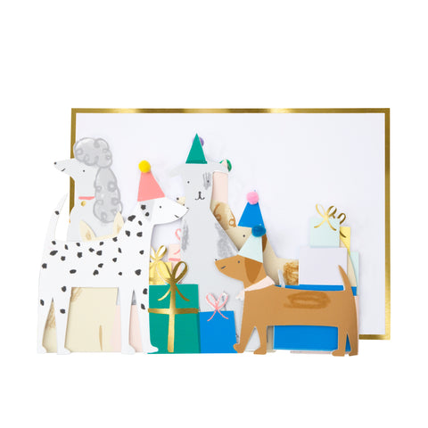 Glückwunschkarte "Dog Party Concertina Card"/ Meri Meri