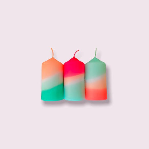 Dip Dye Stumpenkerzen / Pink Stories