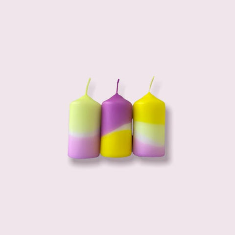 Dip Dye Stumpenkerzen / Pink Stories