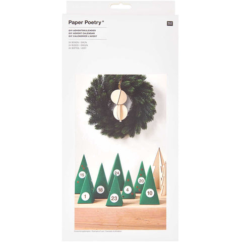 Adventskalender Bäume Grün / Rico Design
