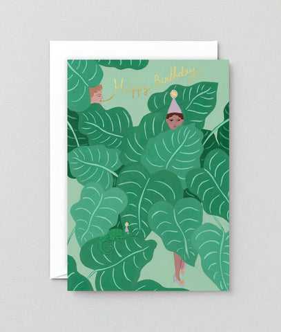 Karte Happy Birthday Leaves / Wrap
