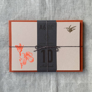 Briefkarten-Set A6 "Kolibri "/ Feingeladen Togethery